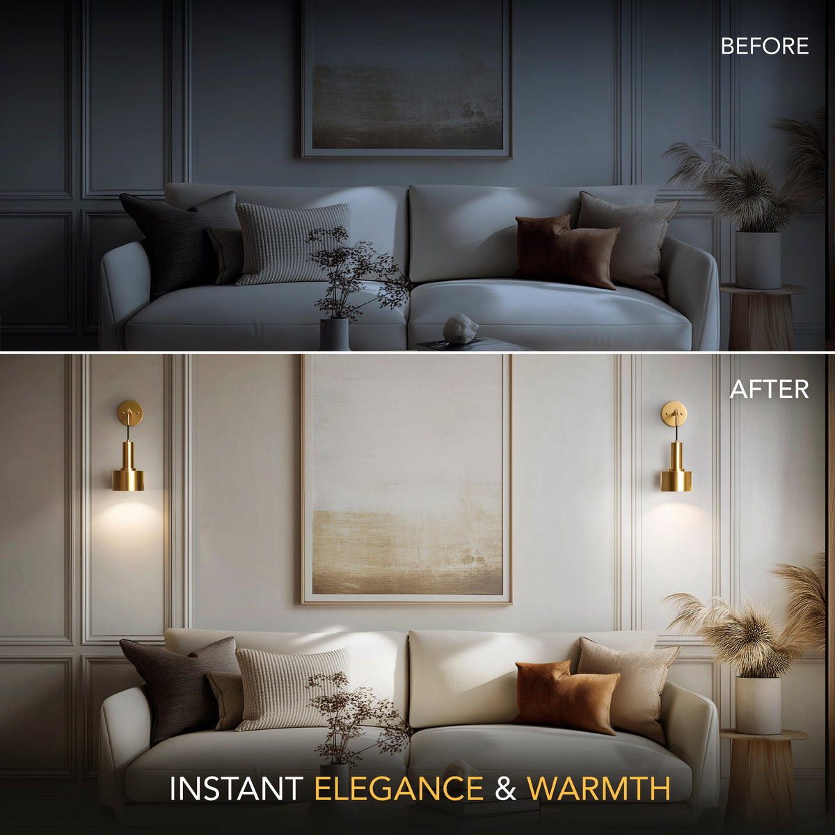GLOWDROP WIRELESS WALL SCONCES (SET OF 2 + 2 BULBS FREE)