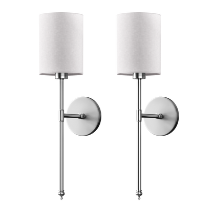 WIRELESS CYLINDRICAL WALL SCONCES (SET OF 2)