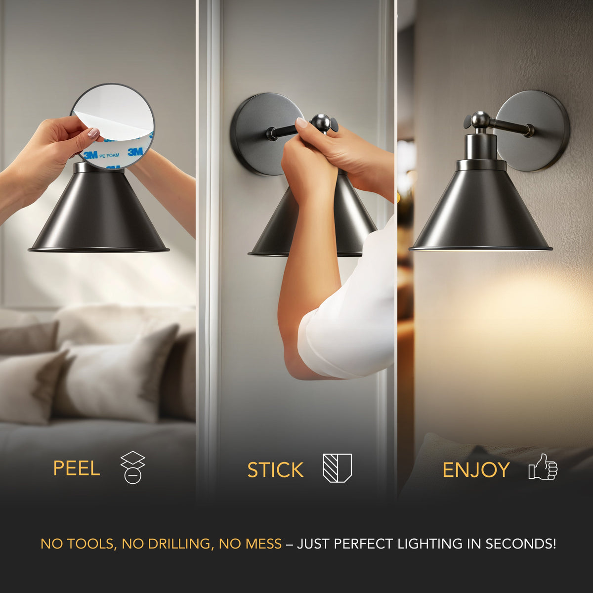 INDUSTRIAL WIRELESS WALL SCONCE