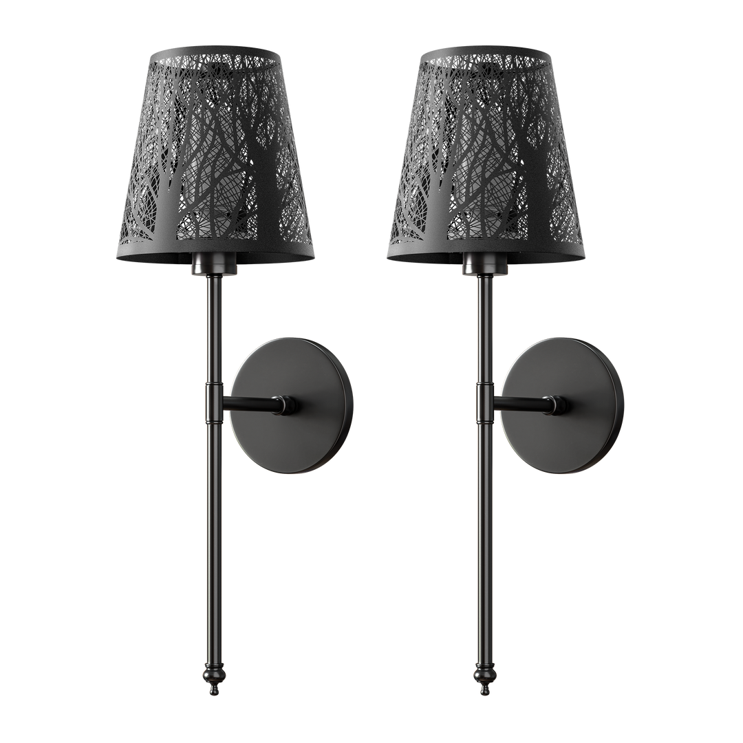 WIRELESS METALLIC WALL SCONCES (SET OF 2)