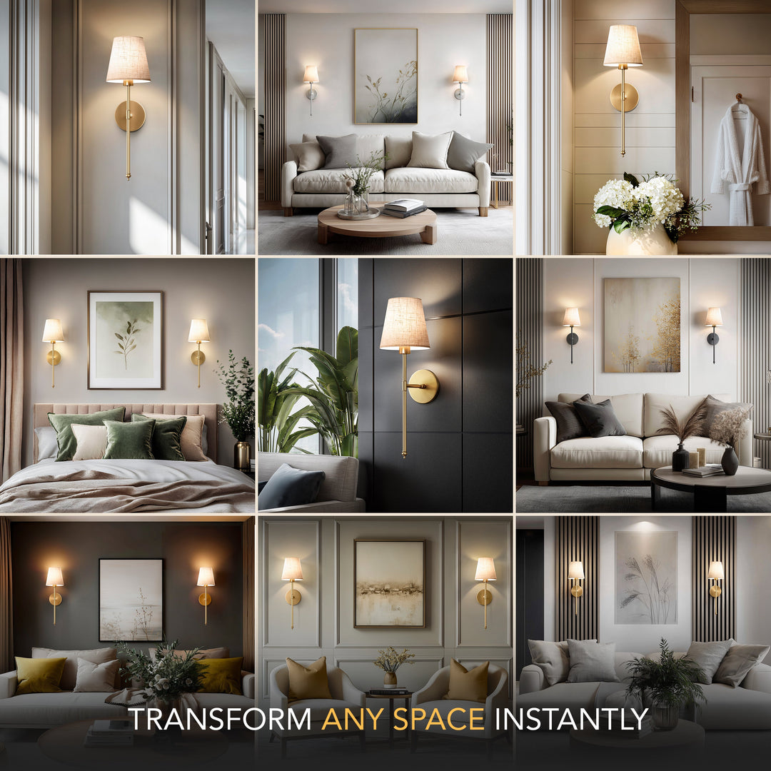 WIRELESS SAND WALL SCONCES (SET OF 2)